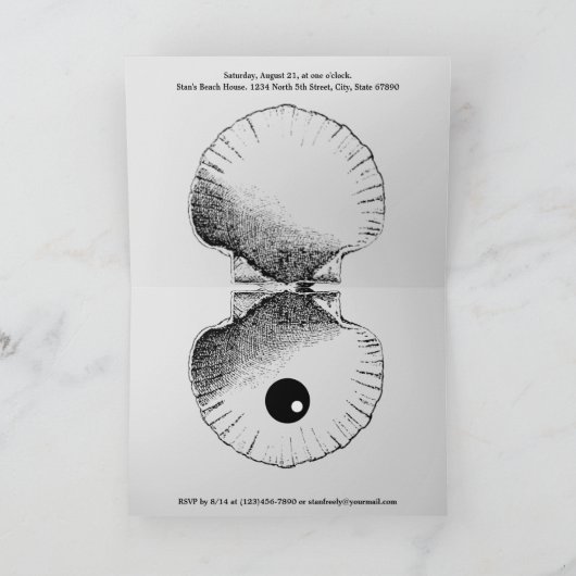 Clam of Oyster Roast Invitation Sjabloon (Binnen)