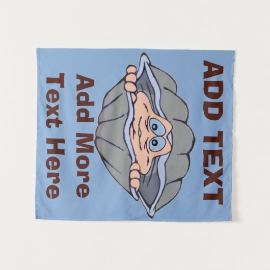 Clam, Oyster Bar, voeg tekst toe, Bosbouw Wandkleed (Voorkant (horizontaal))