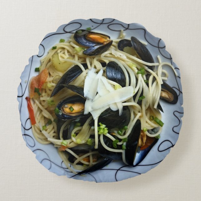 Clam Pasta gooien kussen (Voorkant)