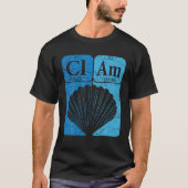 Clam Periodic Table Elements Schelpdieren Ret T-shirt (Voorkant)