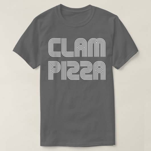 Clam Pizza Retro 70s 80s Funny T-shirt (Design voorkant)