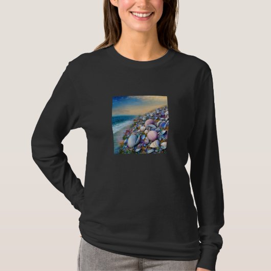 Clam Seashell Shell Collector Beach Ocean Coastal  T-shirt (Voorkant)