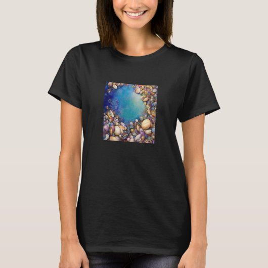 Clam Seashell Shell Collector Beach Ocean Coastal T-shirt (Voorkant)