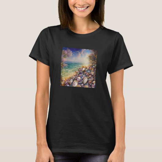 Clam Seashell Shell Collector Beach Ocean Coastal T-shirt (Voorkant)