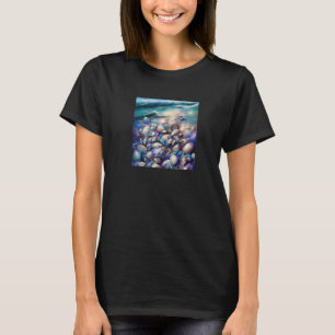 Clam Seashell Shell Collector Beach Ocean Coastal T-shirt