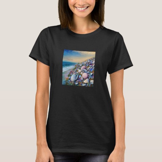 Clam Seashell Shell Collector Beach Ocean Coastal  T-shirt (Voorkant)