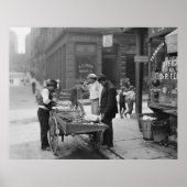 Clam Seller op Mulberry Street, 1900 Poster (Voorkant)