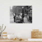 Clam Seller op Mulberry Street, 1900 Poster (Keuken)