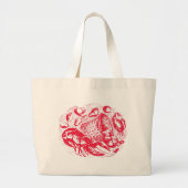 Clam Shack Beach Bag Grote Tote Bag (Voorkant)