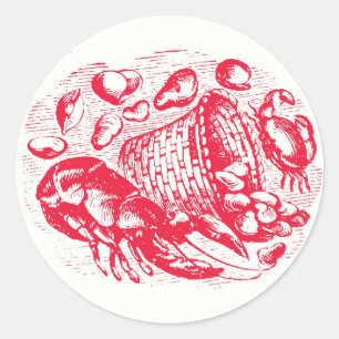 Clam Shack Envelope Afdichtingen Ronde Sticker