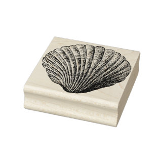 Clam Shell Rubber Art Stamp Rubberstempel