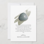 Clam Waterverf Stroke Weddenschap Hartelijk dank Bedankkaart (Voorkant)