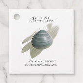 Clam Waterverf Stroke Wedding Gift Bedankjes Labels (Voorkant)