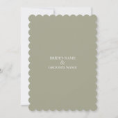 Clam Waterverf Stroke Wedding Invitations Kaart (Achterkant)