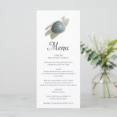 Clam Waterverf Stroke Wedding Menu (Staand voorkant)