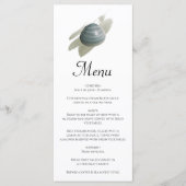 Clam Waterverf Stroke Wedding Menu (Voorkant)