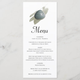 Clam Waterverf Stroke Wedding Menu