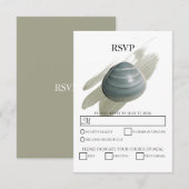 Clam Waterverf Stroke Wedding RSVP Kaarten Kaartje (Voorkant / Achterkant)