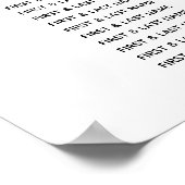 Clam Waterverf Stroke Wedding Seating Chart Poster (Hoek)