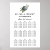 Clam Waterverf Stroke Wedding Seating Chart
