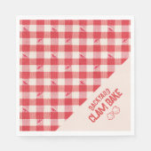 Clambake Casual Vis en zeevruchten Diner Gingham R Servet (Voorkant)
