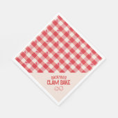 Clambake informe zeediner Gingham Rood & Wit Servet (Hoek)