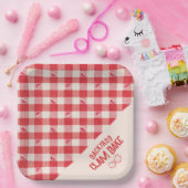 Clambake Informele Zeevoedsel Feest Gingham Plaid Papieren Bordje (Feest)