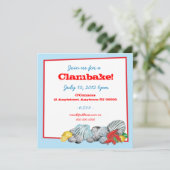 Clambake Invitation Kaart (Staand voorkant)