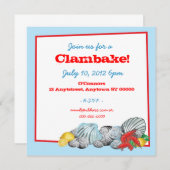 Clambake Invitation Kaart (Voorkant / Achterkant)