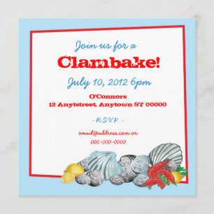 Clambake Invitation Kaart