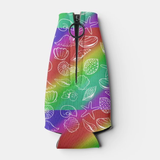 Clambake Name Rainbow Clam Shellfish Pattern Flesjeskoeler (Achterkant)