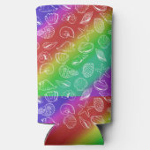 Clambake Name Rainbow Clam Shellfish Pattern Seltzer Blikjeskoeler (Achterkant)