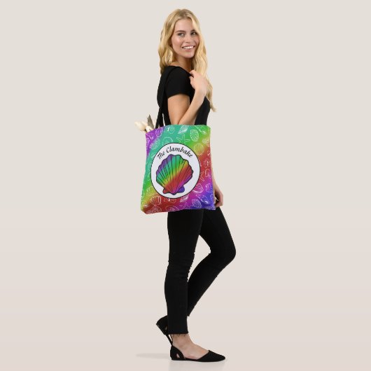 Clambake Rainbow Clam Shellfish Pattern All Print Tote Bag (Op model)