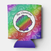 Clambake Rainbow Clam Shellfish Pattern Blikjeskoeler (Achterkant)