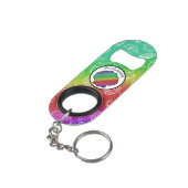 Clambake Rainbow Clam Shellfish Pattern Mini Flessenopener (Achterkant Gekanteld)