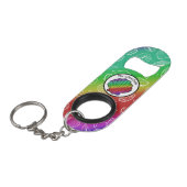 Clambake Rainbow Clam Shellfish Pattern Mini Flessenopener (Voorkant Gekanteld)
