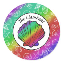 Clambake Rainbow Clam Shellfish Pattern