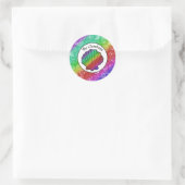Clambake Rainbow Clam Shellfish Pattern Ronde Sticker (Tas)