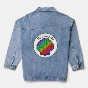Clambake Rainbow Gepersonaliseerde naam Vrouwen Denim Jacket