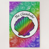 Clambake Regenboog Clam Schelpdier Patroon 20" x 3 Legpuzzel (Verticaal)