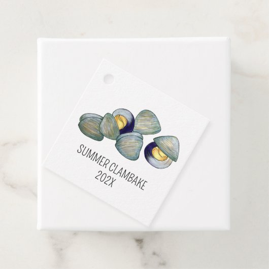 Clambake Rhode Island Nieuw Engeland Vis en zeevru Bedankjes Labels (In situ)