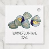 Clambake Rhode Island Nieuw Engeland Vis en zeevru Bedankjes Labels (Achterkant)