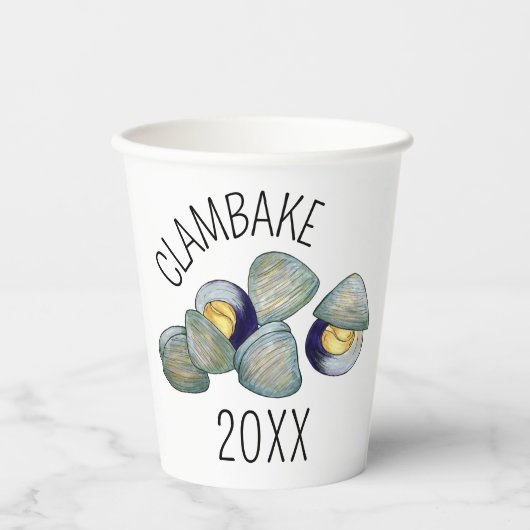 Clambake Rhode Island Nieuw Engeland Vis en zeevru Papieren Bekers (Voorkant)