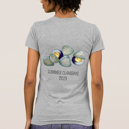 Clambake Rhode Island Nieuw Engeland Vis en zeevru T-shirt (Achterkant)