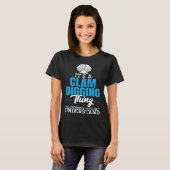 Clamming Sea Shell Collecting Clam Digging Razor C T-shirt (Voorkant volledig)