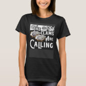Clamming Zee Shelling Clam Graving Razor Clam Dig T-shirt (Voorkant)