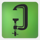 Clamp AH2010 Vierkante Sticker (Voorkant)