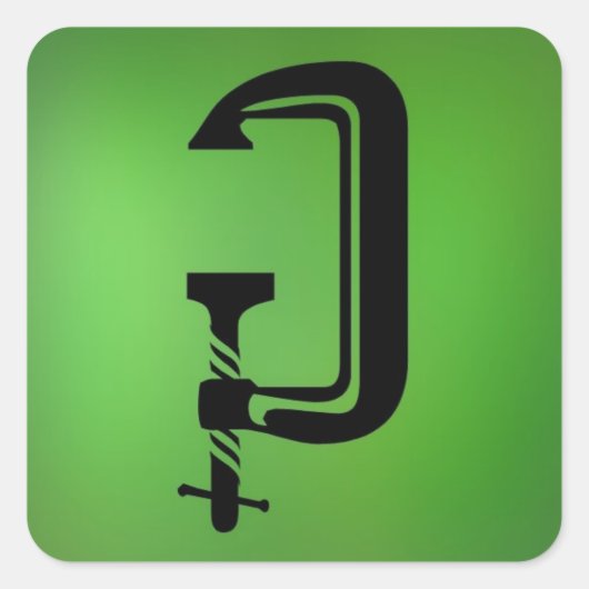 Clamp AH2010 Vierkante Sticker (Voorkant)