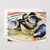 Clams Muscles Shellfish Food Briefkaart (Voorkant / Achterkant)