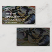 Clams Muscles Shellfish Food Visitekaartje (Voorkant / Achterkant)